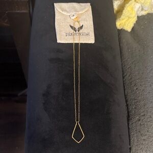 Gold Geometric Necklace for holding your wedding ring